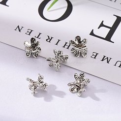 Tibetan Style Double Sided Flower Bead Caps&nbsp;PALLOY-O042-02