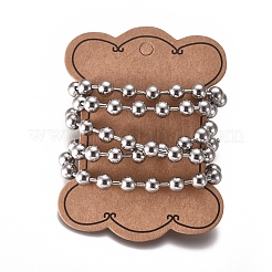 Tarnish Resistant 3.28 Feet 304 Stainless Steel Ball Chains&nbsp;X-CHS-E021-13L-P