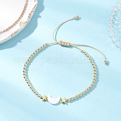 Grade AA Electroplate Non-magnetic Synthetic Hematite Beads Braided Bead Bracelets for Women&nbsp;BJEW-JB12586