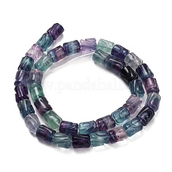 Natural Fluorite Carved Beads Strands&nbsp;G-L634-Q01-01