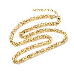 Brass Wheat Chains Necklaces for Women&nbsp;NJEW-B157-21G