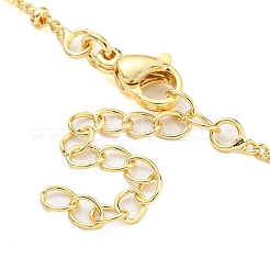 Brass Micro Pave Clear Cubic Zirconia Pendant Necklaces&nbsp;LS-NJEW-M220-05A-G
