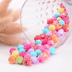 Mixed Craft Acrylic Rose Flower Beads&nbsp;X-PAB2848Y