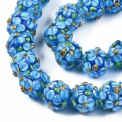 Handmade Lampwork Beads Strands&nbsp;LAMP-N021-015A-07