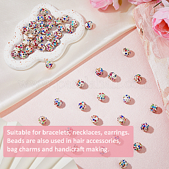 120Pcs Rhinsestone Clay Pave Beads&nbsp;CLAY-FH0001-27B