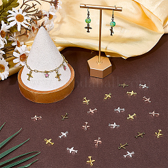 100Pcs 5 Colors Tibetan Style Alloy Pendants&nbsp;TIBEP-SC0003-57