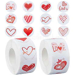 2 Rolls 2 Styles Paper Self-Adhesive Stickers&nbsp;DIY-GF0013-11