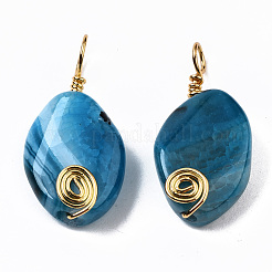Natural Crackle Agate Pendants&nbsp;G-S359-267