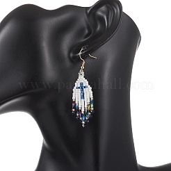 Glass Seed Beads Dangle Earrings&nbsp;EJEW-MZ00737-02