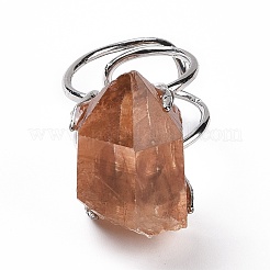 Natural Rose Quartz Nuggets Cuff Ring&nbsp;LS-RJEW-G271-01P-01