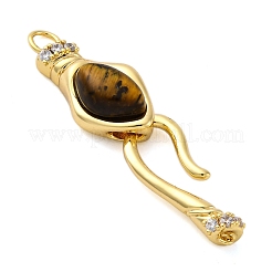 Brass S-Hook Clasps&nbsp;KK-U059-27G-01