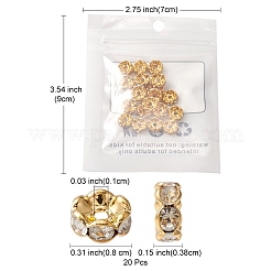 Brass Rhinestone Spacer Beads&nbsp;RB-YW0001-05D-01G