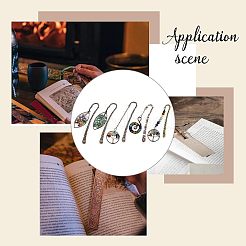 5Pcs 5 Style Brass Bookmarks&nbsp;DIY-NB0006-02