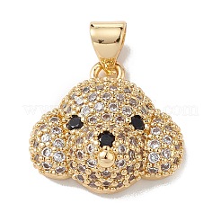 Brass Micro Pave Cubic Zirconia Pendants&nbsp;KK-M240-01F