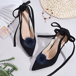 Faux Mink Fur Shoes Buckle Clip&nbsp;AJEW-WH0248-670D