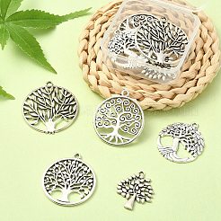 10Pcs 5 Styles Tibetan Style Alloy Pendants&nbsp;TIBEP-YW0001-47