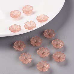 Transparent Frosted Acrylic Bead Caps&nbsp;MACR-S371-04A-763
