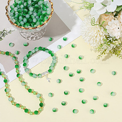 3Strands Crackle Baking Paint Imitation Jade Glass Beads Strands&nbsp;DGLA-LT0001-01A