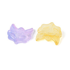 Dyed & Heated Glass Connector Charms&nbsp;GLAA-N053-02