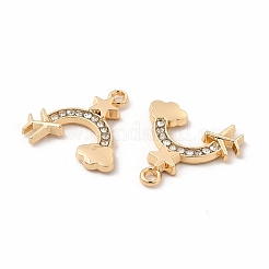 Rack Plating Eco-friendly Alloy Rhinestone Pendants&nbsp;FIND-A025-17G-02