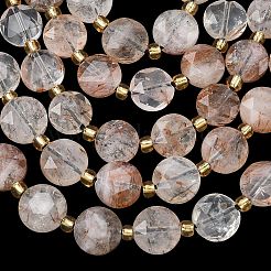 Natural Black Gold Rutilated Quartz Beads Strands&nbsp;G-C116-A182-02
