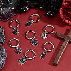 14Pcs 7 Style Halloween Theme Alloy Enamel Shoes Charms&nbsp;HJEW-GO00042