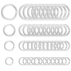 600Pcs 4 Styles 304 Stainless Steel Open Jump Rings&nbsp;STAS-BBC0010-03