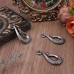 3Pcs Alloy S-Hook Clasps&nbsp;FIND-CP0003-47AS