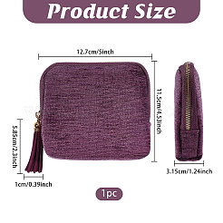 Velvet Jewelry Storage Zipper Pouches&nbsp;ABAG-WH0063-117A