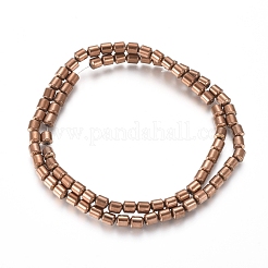 Magnetic Synthetic Hematite Beads Strands&nbsp;G-G826-05B-4mm