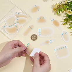 18Pcs 9 Styles Silicone Heelpiece Adhesive Pads&nbsp;AJEW-AR0004-88