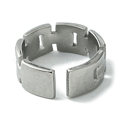 Non-Tarnish 304 Stainless Steel Open Cuff Ring&nbsp;RJEW-L110-023P