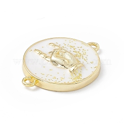 Rack Plating Brass Enamel Connector Charms&nbsp;KK-B065-24G