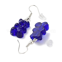 Cute Resin Bear Dangle Earrings&nbsp;EJEW-WH0001-45F
