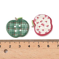 4-Hole Apple Plastic Buttons&nbsp;BUTT-F066-01