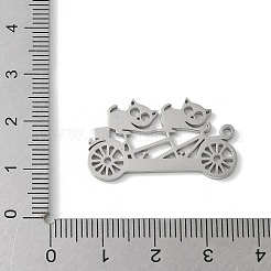 304 Stainless Steel Filigree Pendants&nbsp;STAS-E501-12P