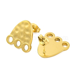 Ion Plating(IP) 304 Stainless Steel Footprint Stud Earrings&nbsp;EJEW-D281-10G