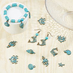 40Pcs 10 Styles Alloy Pendant&nbsp;FIND-SC0008-95
