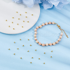 50Pcs Brass Crimp Beads&nbsp;KK-DC0004-57G