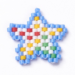 5Pcs 5 Color Handmade MIYUKI Japanese Seed Loom Pattern Seed Beads&nbsp;PALLOY-MZ00075