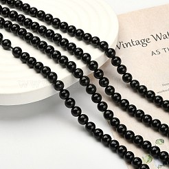 Grade A Natural Tourmaline Round Bead Strands&nbsp;G-L417-10-6mm