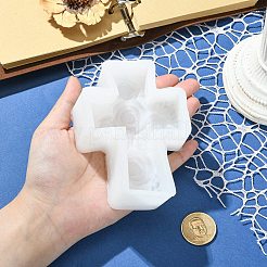 3D Rose Flower with Cross Candle Silicone Molds&nbsp;ST-CJ0043-068