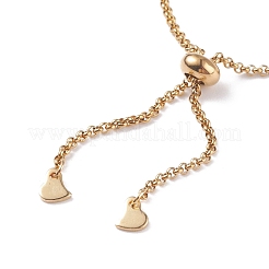 304 Stainless Steel Rolo Chain Slider Bracelet Making&nbsp;AJEW-JB01117-03