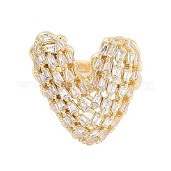 Clear Cubic Zirconia Finger Rings&nbsp;RJEW-U002-10G