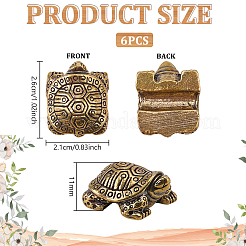 6Pcs Brass Tortoise Display Decoration&nbsp;DJEW-FG0001-44