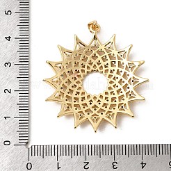 Brass Micro Pave Clear Cubic Zirconia Pendants&nbsp;KK-H267-056G