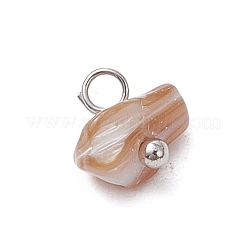 Natural Sea Shell Chip Charms&nbsp;PALLOY-JF03438-02