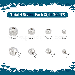80Pcs 4 Styles 201 Stainless Steel Spacer Beads&nbsp;STAS-UN0060-39