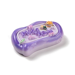 Rectangle Cartoon Word Miss You Opaque Resin Decoden Cabochons&nbsp;LS-RESI-R447-02B