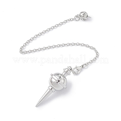 Rack Plating Brass Pointed Dowsing Pendulums&nbsp;AJEW-B020-02
